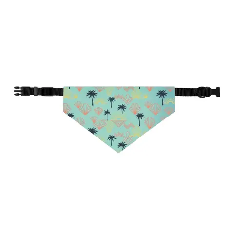 Miami Overtown Pastel Nights Pet Bandana Collar — other view