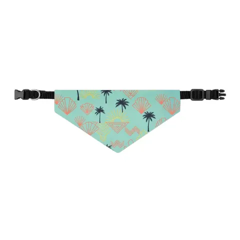 Miami Overtown Pastel Nights Pet Bandana Collar — other view