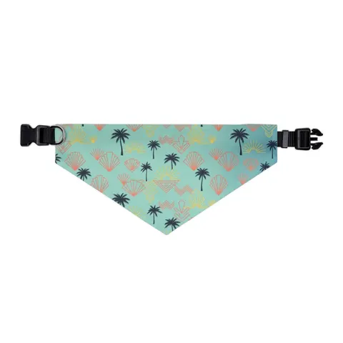 Miami Overtown Pastel Nights Pet Bandana Collar — other view