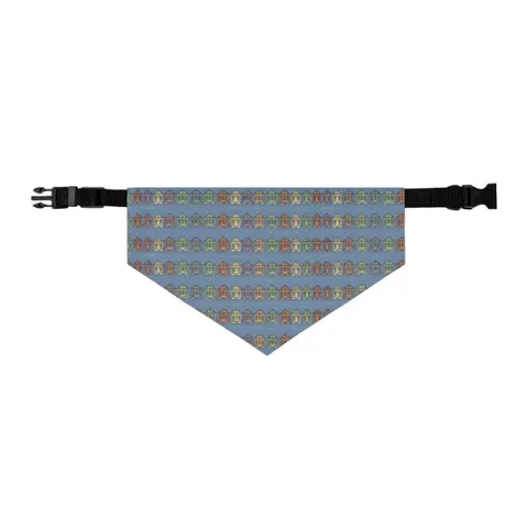 New Orleans 7th Ward Shotgun Houses Pet Bandana Collar — other view