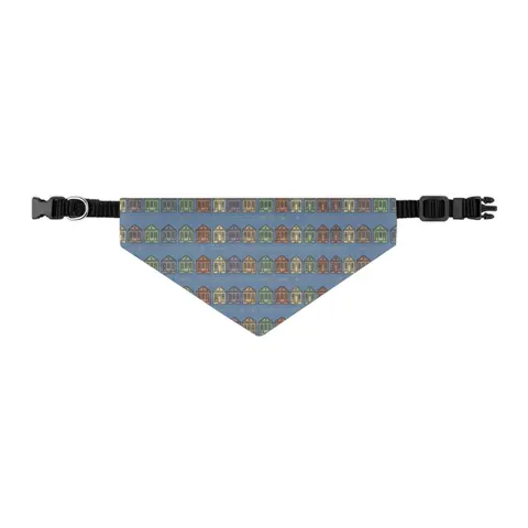 New Orleans 7th Ward Shotgun Houses Pet Bandana Collar — other view