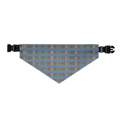 New Orleans 7th Ward Shotgun Houses Pet Bandana Collar — other view