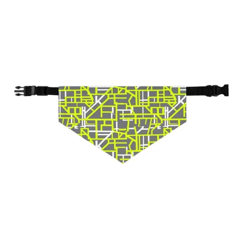 Queens South Jamaica Grid Pet Bandana Collar — other view