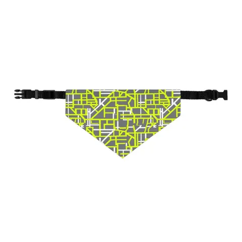 Queens South Jamaica Grid Pet Bandana Collar — other view