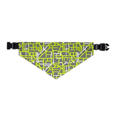 Queens South Jamaica Grid Pet Bandana Collar — other view