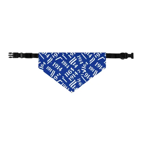 Sigma 1914 Royal Blue & White Pet Bandana Collar — other view