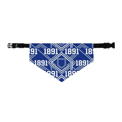 Elizabeth City State 1891 Blue & White Pet Bandana Collar — other view
