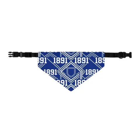 Elizabeth City State 1891 Blue & White Pet Bandana Collar — other view