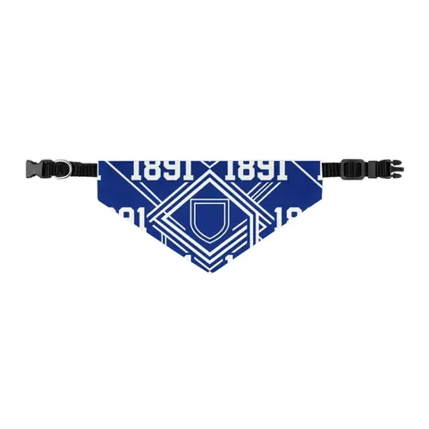 Elizabeth City State 1891 Blue & White Pet Bandana Collar — other view