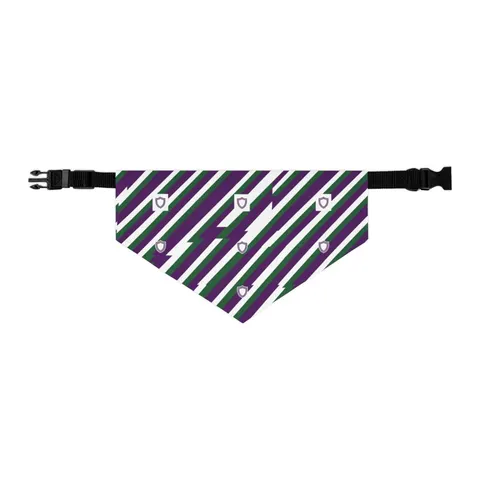 Faith Flag AME-Inspired Purple & Green Pet Bandana Collar — other view