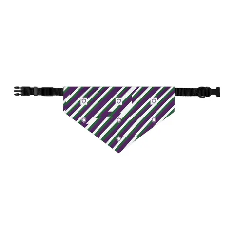Faith Flag AME-Inspired Purple & Green Pet Bandana Collar — other view
