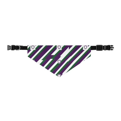 Faith Flag AME-Inspired Purple & Green Pet Bandana Collar — other view