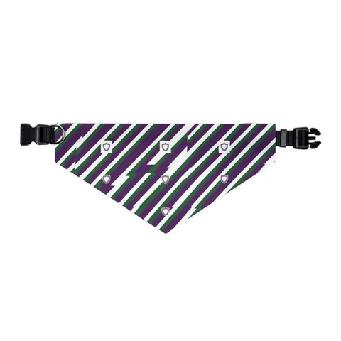 Faith Flag AME-Inspired Purple & Green Pet Bandana Collar — other view