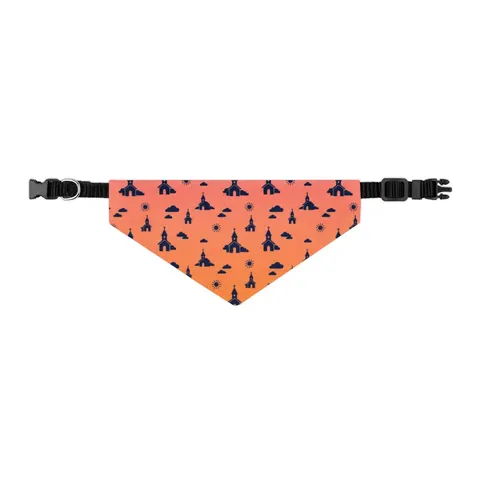 Faith Flag Black Church Sunrise Pet Bandana Collar — other view