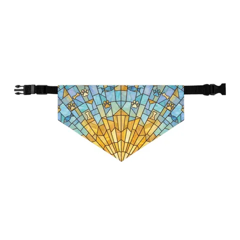 Faith Flag Sunburst Sanctuary Pet Bandana Collar — other view