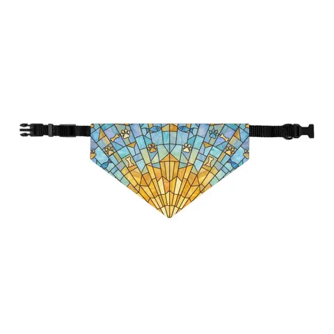 Faith Flag Sunburst Sanctuary Pet Bandana Collar — other view