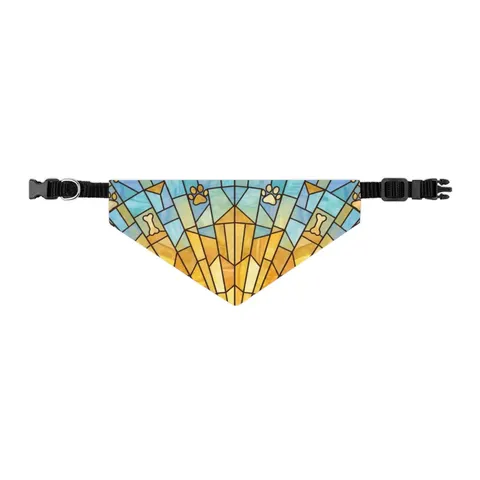 Faith Flag Sunburst Sanctuary Pet Bandana Collar — other view