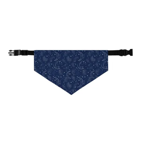 Faith Flag Crescent Moon Night Sky Pet Bandana Collar — other view
