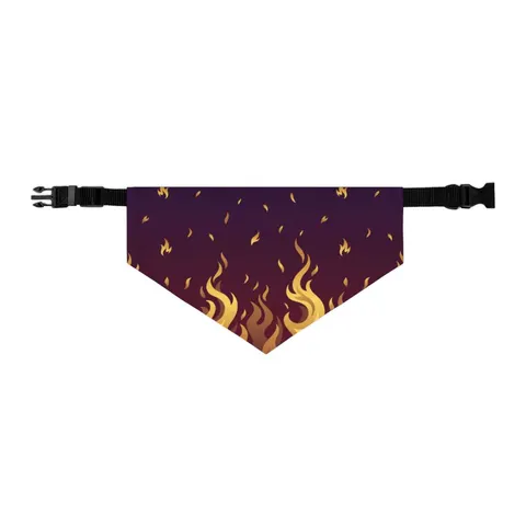 Faith Flag Pentecostal Fire Pet Bandana Collar — other view