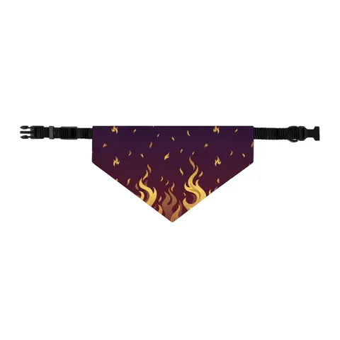 Faith Flag Pentecostal Fire Pet Bandana Collar — other view