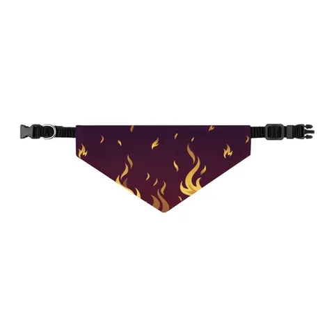Faith Flag Pentecostal Fire Pet Bandana Collar — other view