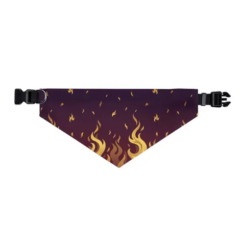 Faith Flag Pentecostal Fire Pet Bandana Collar — other view