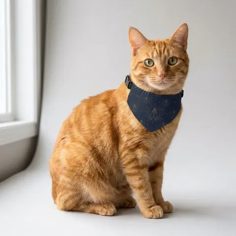 Faith Flag Praying Hands Silhouette Pet Bandana Collar