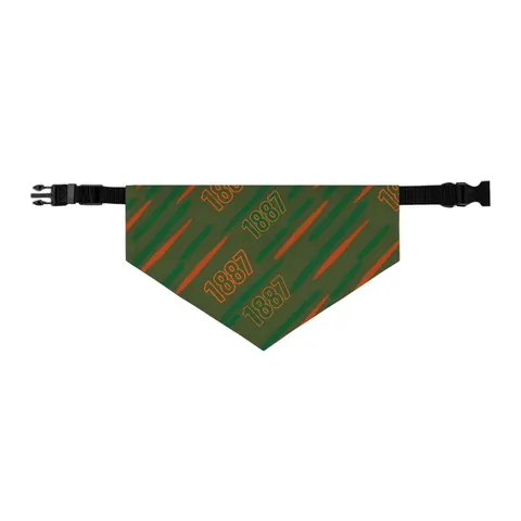 FAMU 1887 Orange & Green Energy Pet Bandana Collar — other view