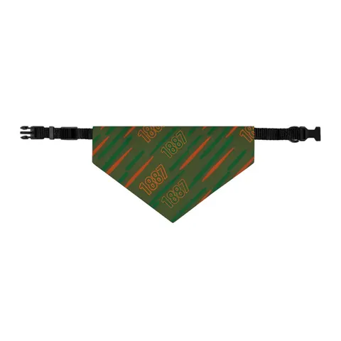 FAMU 1887 Orange & Green Energy Pet Bandana Collar — other view