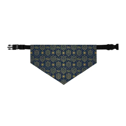Fisk 1866 Blue & Gold Pet Bandana Collar — other view