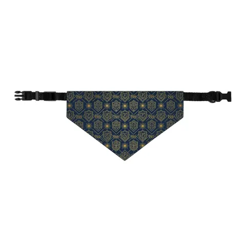 Fisk 1866 Blue & Gold Pet Bandana Collar — other view