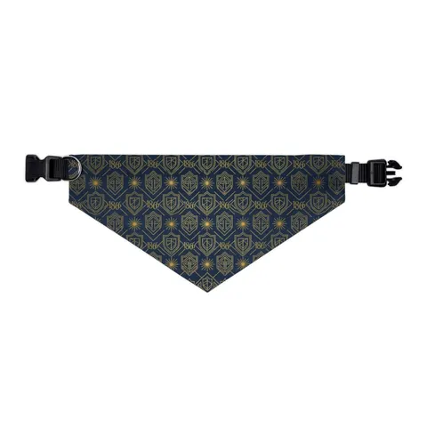 Fisk 1866 Blue & Gold Pet Bandana Collar — other view