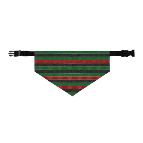 African Diaspora Continent Outline Pet Bandana Collar — other view