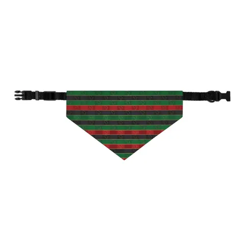 African Diaspora Continent Outline Pet Bandana Collar — other view