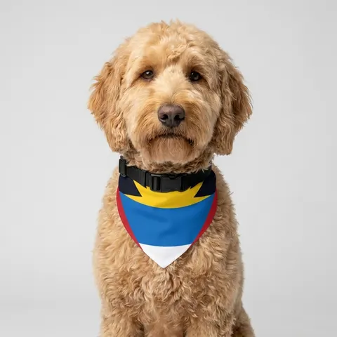 Antigua & Barbuda Rising Sun Pet Bandana Collar