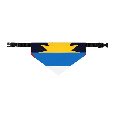 Antigua & Barbuda Rising Sun Pet Bandana Collar — other view