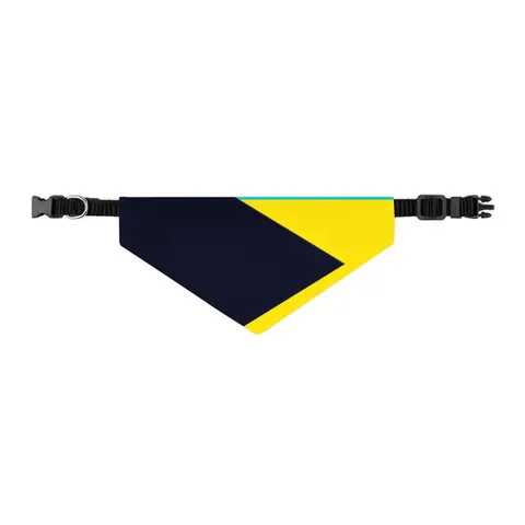 Bahamas Aqua Triangle Pet Bandana Collar — other view