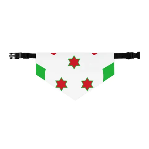 Burundi White Saltire Pet Bandana Collar — other view