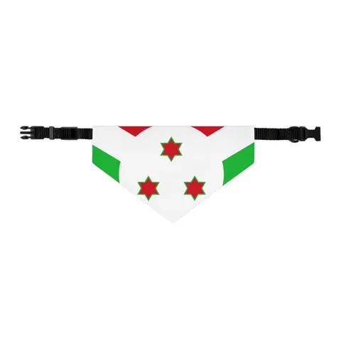 Burundi White Saltire Pet Bandana Collar — other view