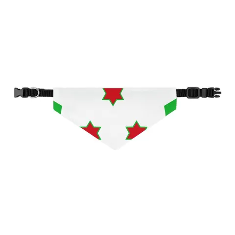 Burundi White Saltire Pet Bandana Collar — other view