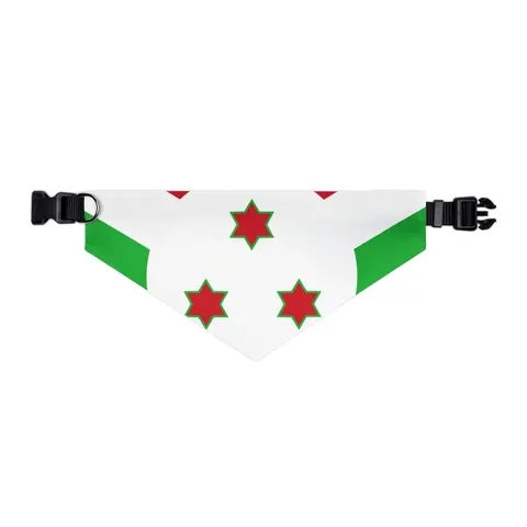 Burundi White Saltire Pet Bandana Collar — other view