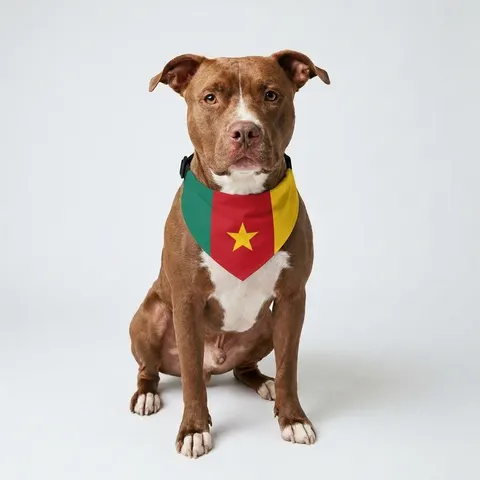 Cameroon Green Red Yellow Star Pet Bandana Collar