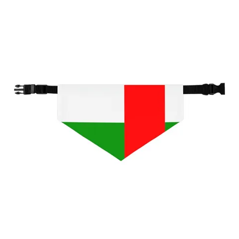 Central African Republic Stripes & Red Cross Pet Bandana Collar — other view