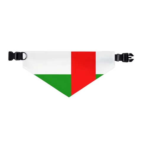 Central African Republic Stripes & Red Cross Pet Bandana Collar — other view