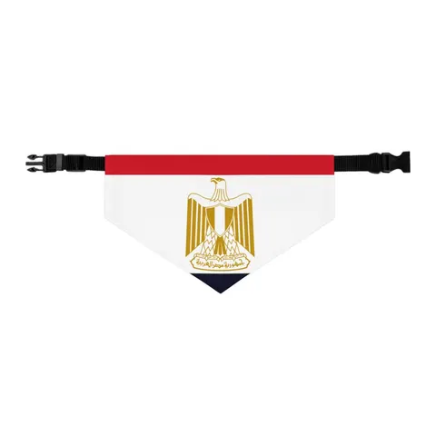 Egypt Red White Black Emblem Pet Bandana Collar — other view