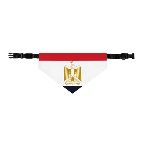 Egypt Red White Black Emblem Pet Bandana Collar — other view