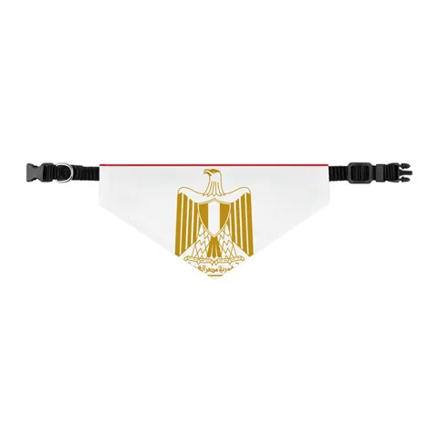 Egypt Red White Black Emblem Pet Bandana Collar — other view