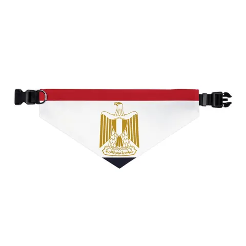 Egypt Red White Black Emblem Pet Bandana Collar — other view