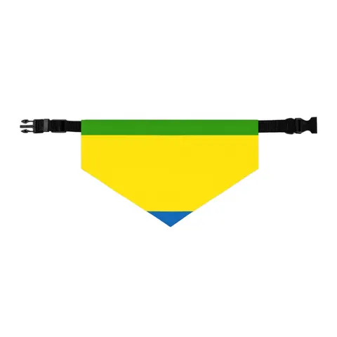 Gabon Green Yellow Blue Pet Bandana Collar — other view