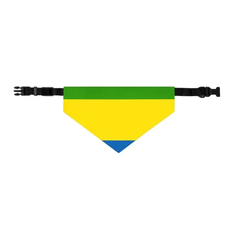 Gabon Green Yellow Blue Pet Bandana Collar — other view